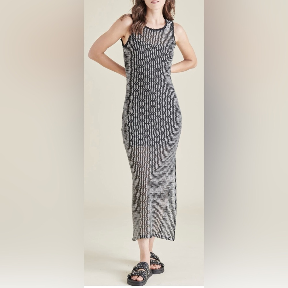 Steve Madden Bodycon Nyssa Side Slit Black Dress Size Medium